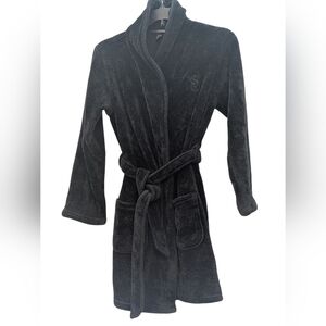 Victoria's Secret Black Plush Robe